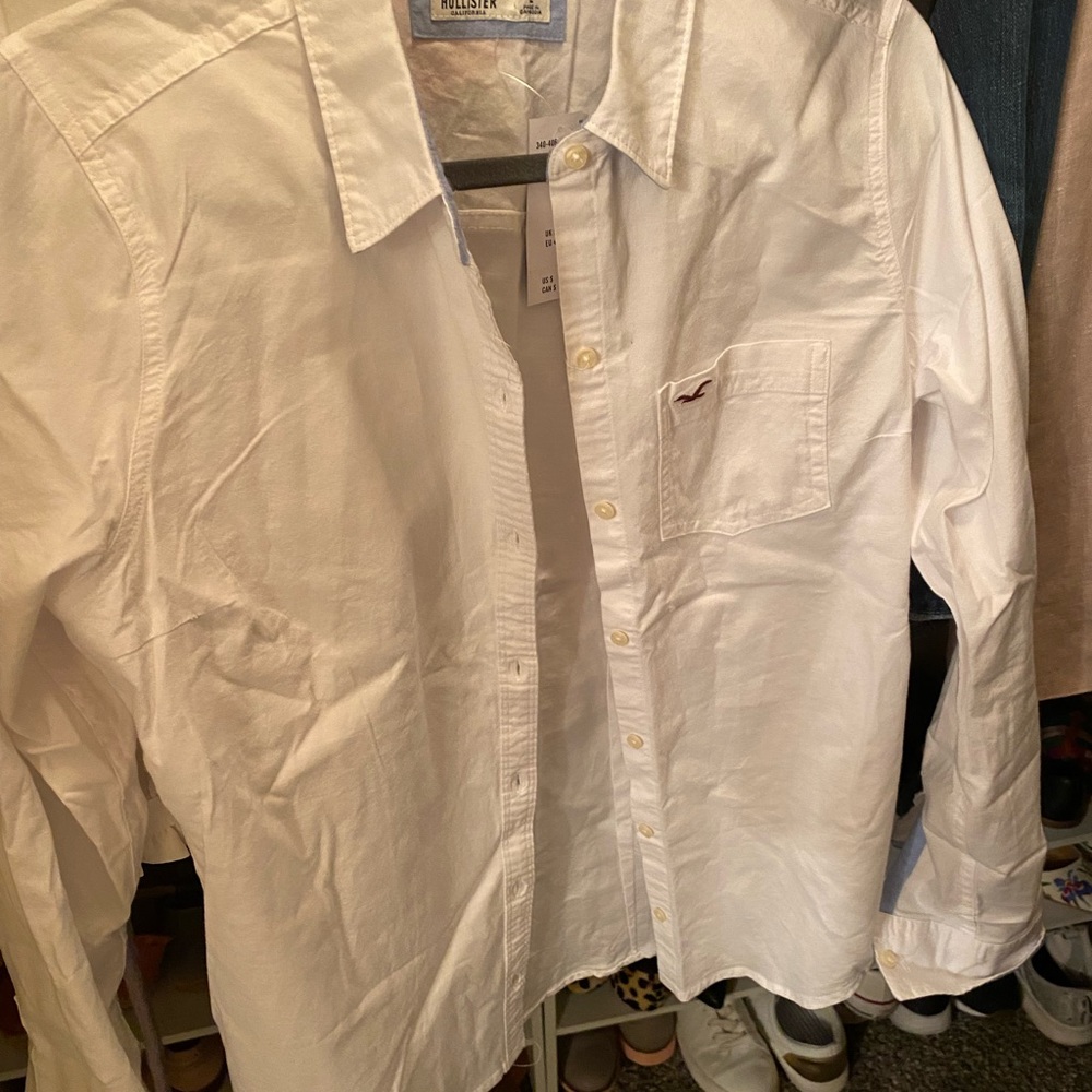 White buttoned down shirt